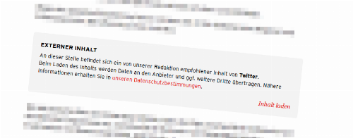Screenshot of an embedded social media post that first requires confirmation by the user