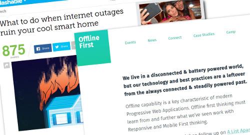 Screenshot of some online news articles